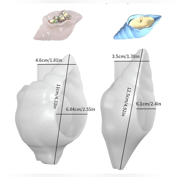 (2) Creative Unique Conch Shell Silicone Molds Bundle +MICA & MORE Shells Sand - Picture 16 of 16
